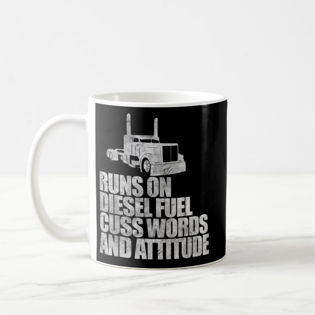 Mug Fonctionne sur le carburant diesel drôle Dire cond (Gauche)