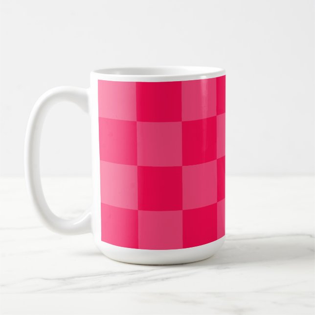 Mug Fond à carreaux roses (Gauche)