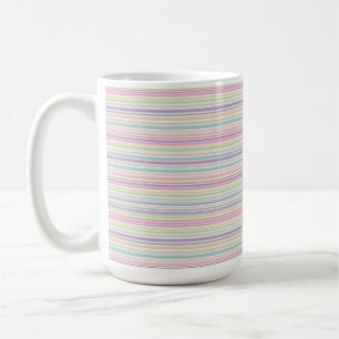 Mug fond à rayures arc-en-ciel