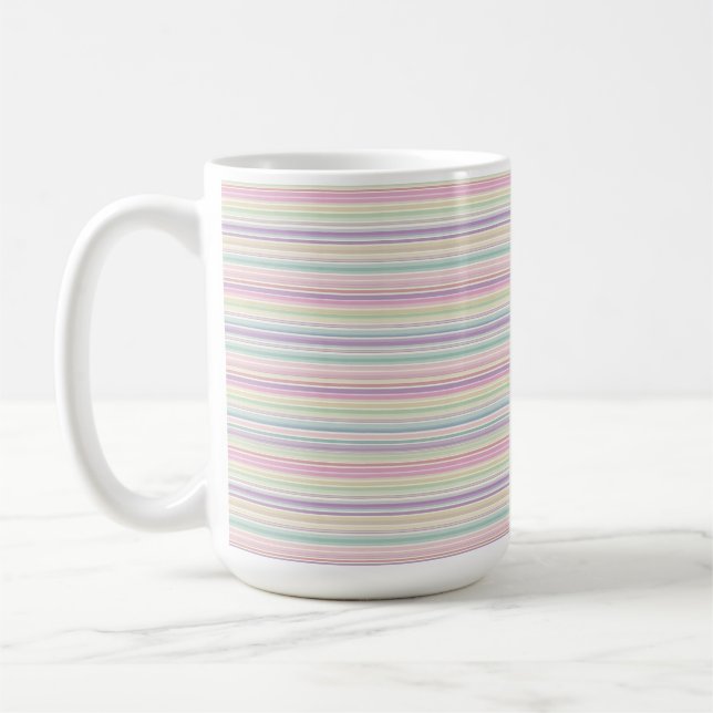 Mug fond à rayures arc-en-ciel (Gauche)