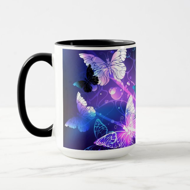 Mug Fond avec papillons de nuit (Gauche)