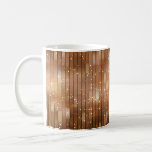 Mug fond beige brillant abstrait abstrait, art, dos (Gauche)