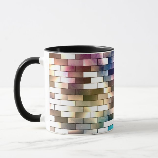 Mug Fond de brique de mur de couleur (Gauche)