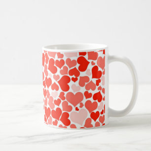 Mug Fond de coeurs rouges