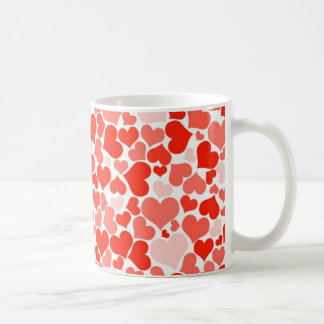 Mug Fond de coeurs rouges