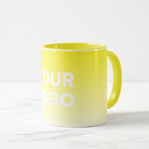Mug Fond de couleur Dégradé blanc et votre logo