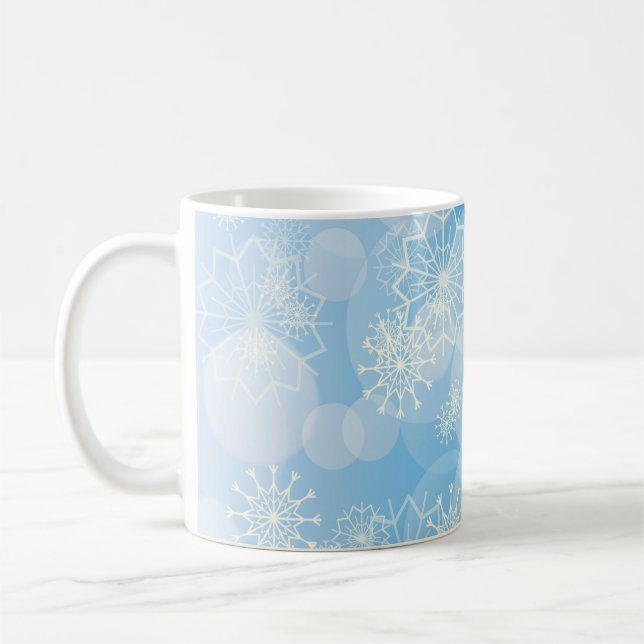 Mug Fond de flocon de neige (Gauche)