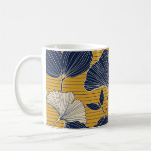 Mug Fond de plante tropical et motif feuille sans join
