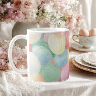 Mug Fond de vacances de Pâques avec des œufs colorés
