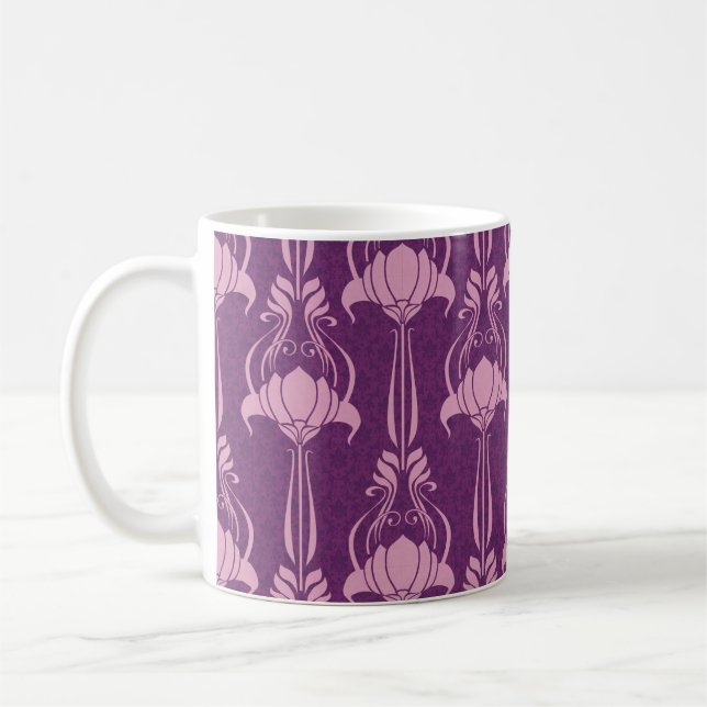 Mug Fond d'écran floral violet rose (Gauche)