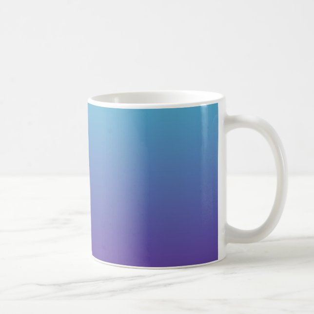 Mug Fond dégradé simple bleu turquoise violet (Droite)