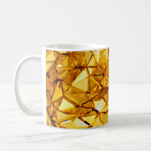 Mug Fond en métal doré géométrique à trois dimensions