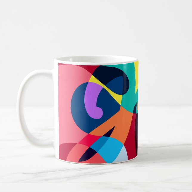Mug Fond Liquide Psychédélique Abstrait Coloré (Gauche)