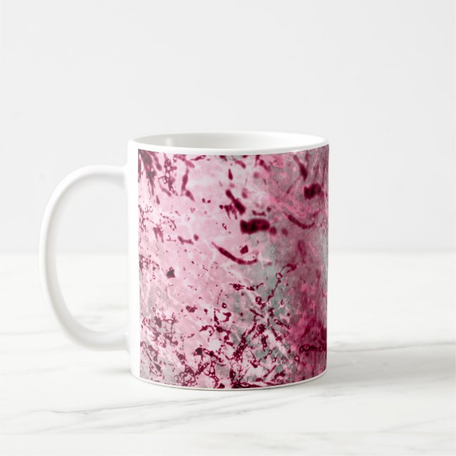 Mug fond rose, déco, motif, abstrait, âgé, (Gauche)