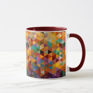 Mug Fond vintage de motif de triangles