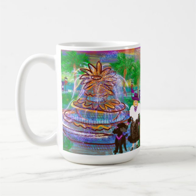 Mug Fontaine d'ananas de Caroline du Sud avec des cani (Gauche)