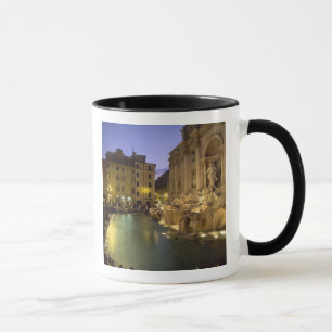 Mug Fontaine de Trevi la nuit, Rome, Lazio, Italie