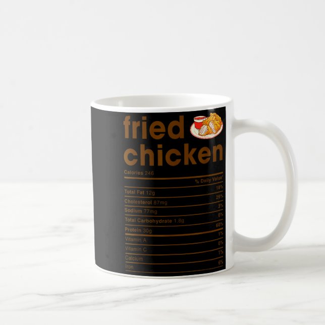 Mug Food Nutrition Facts Shirts Co. Fried Chicken Nutr (Droite)