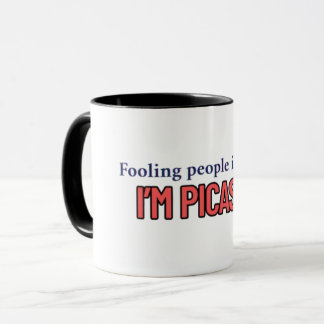 Mug "Fooling People is a Art" Citation amusante Café