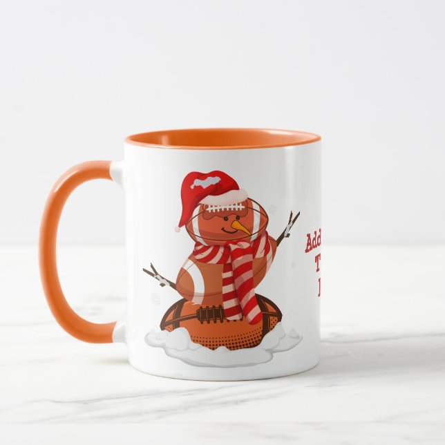 Mug Football américain Noël Snowman Snowball (Gauche)