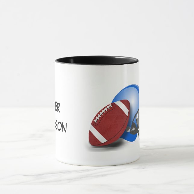 Mug Football and Helmet personalize with name (Centre)