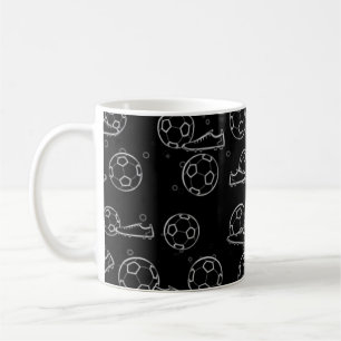Mug Football - Ballons & Bottines Motif Sans Couture