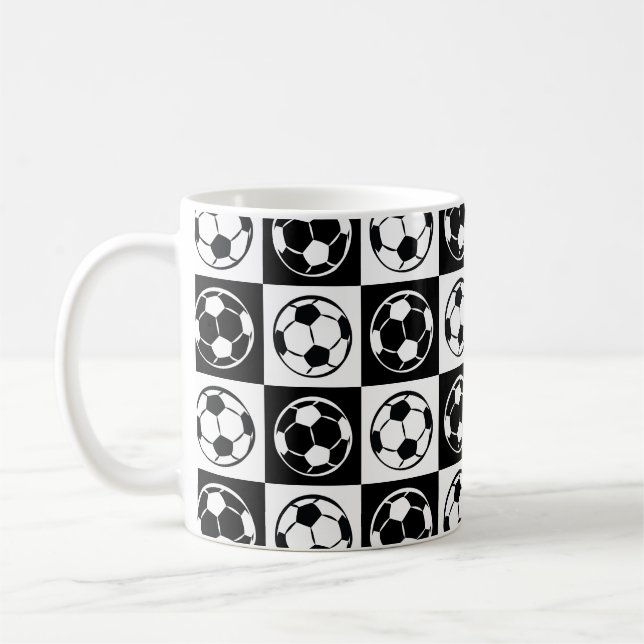 Mug Football de tableau / Motif de balle de football (Gauche)