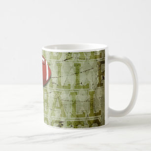 Mug Football Funky Green Grunge