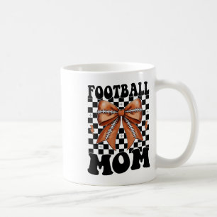 Mug Football Maman Coquette Football Bow Mère Day Pour