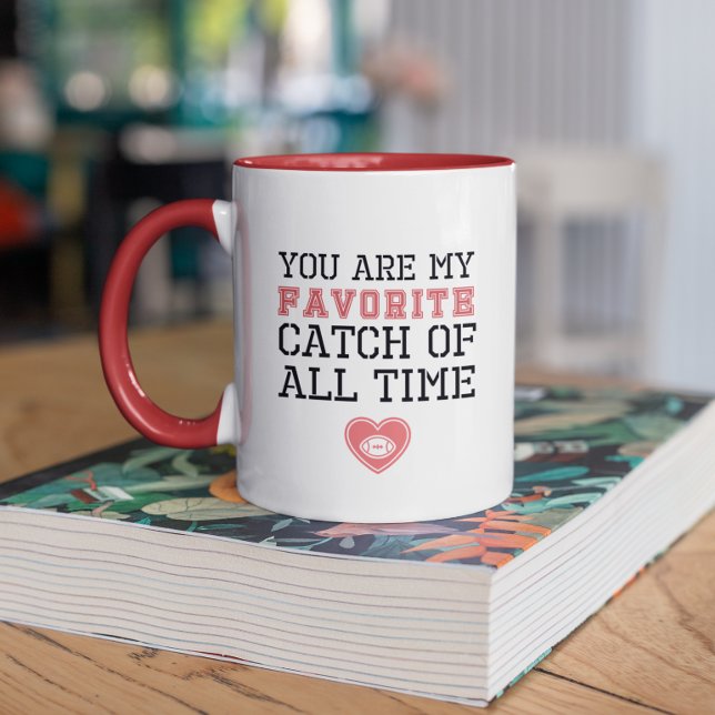Mug Football personnalisé couples de la Saint-Valentin (Personalized football Valentine's Day couples Mug)