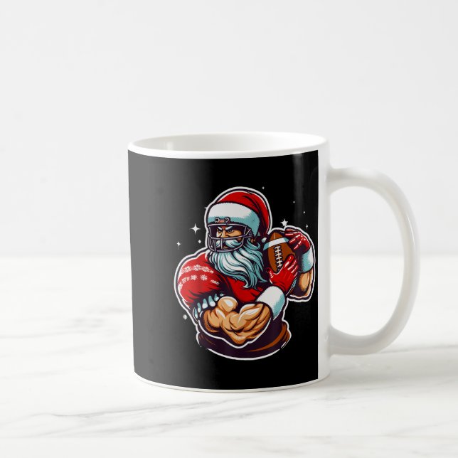Mug Football Player Santa Christmas Pajama Funny X-mas (Droite)