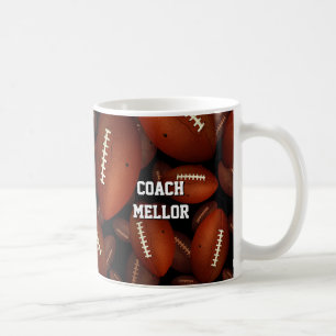 Mug footballs motif d'équipe personnalisée entraîneur