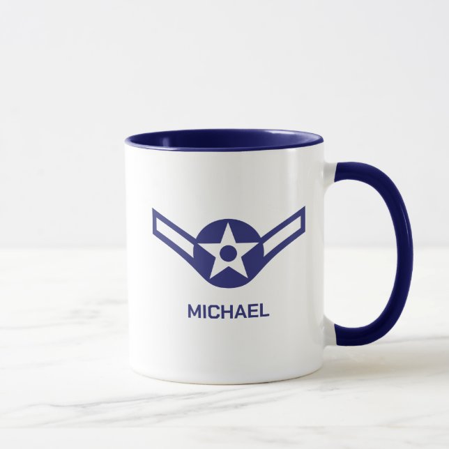 Mug Force aérienne de classe E-2 personnalisée (Droite)