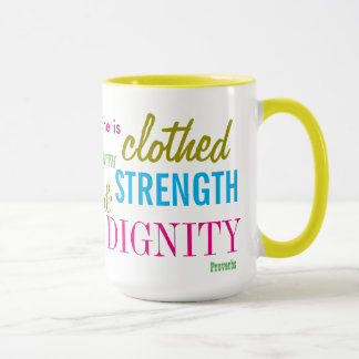 Mug Force Dignité Bible Verse Femmes Fille Inspirer