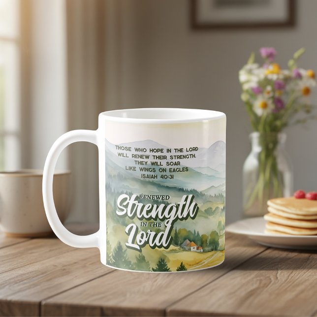 Mug Force renouvelée dans l'Écriture chrétienne du Sei (Créateur téléchargé)