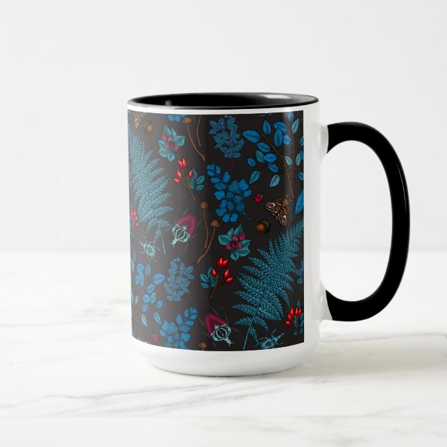 Mug Forest berries, leaves and bugs 1 (Droite)