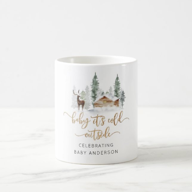 Mug Forest Deer Baby il fait froid dehors (Centre)