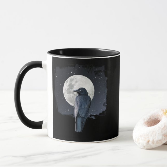 Mug Forest Raven Cold Moon (Avec donut)