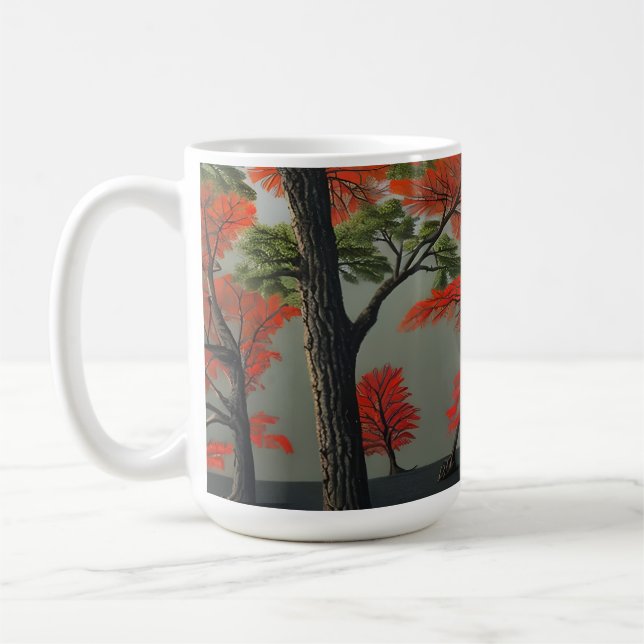 Mug Forêt Abstraite du nord de l'automne (Gauche)