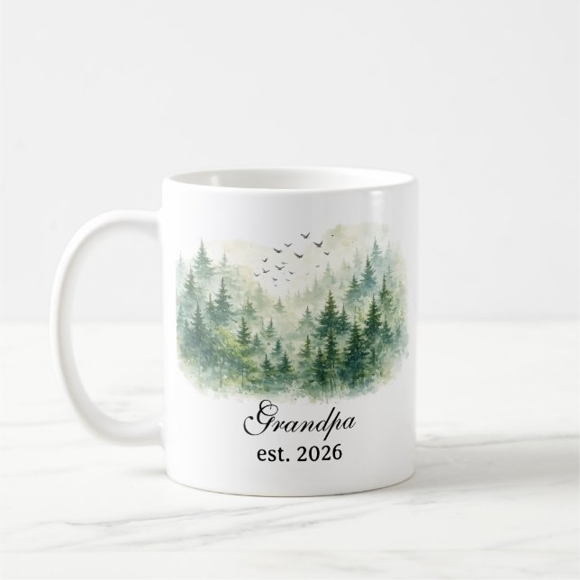 Mug Forêt Brumeuse Aquarelle Papy (Gauche)
