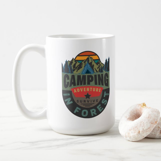 Mug Forêt Camping Adventure (Avec donut)