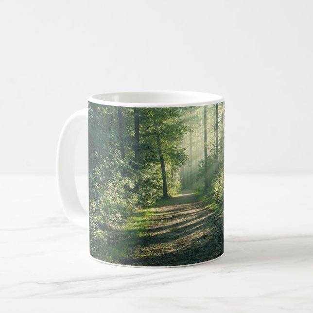 Mug Forêt | Chemin forestier Hambourg Allemagne (Devant gauche)