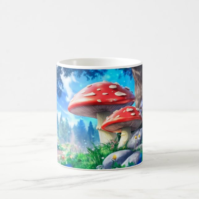 Mug Forêt de champignons Fantastique Art (Centre)