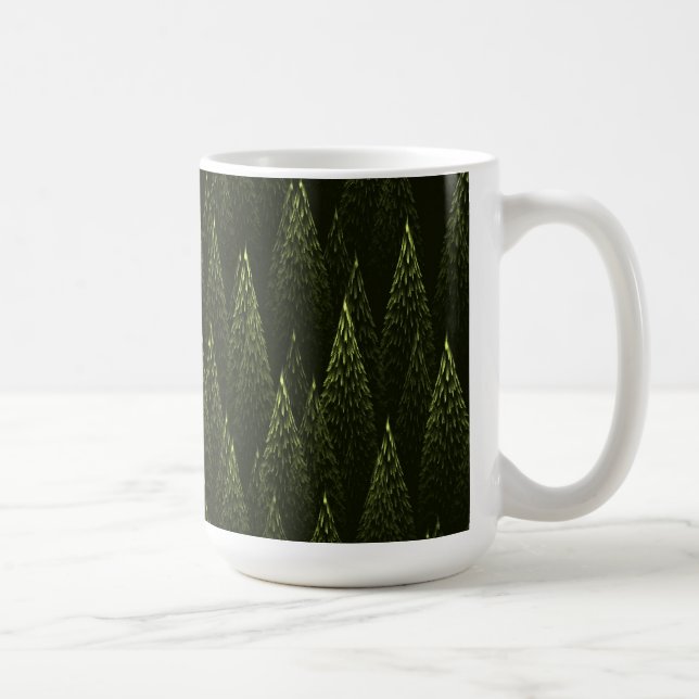 Mug Forêt de conifères fractale (Droite)