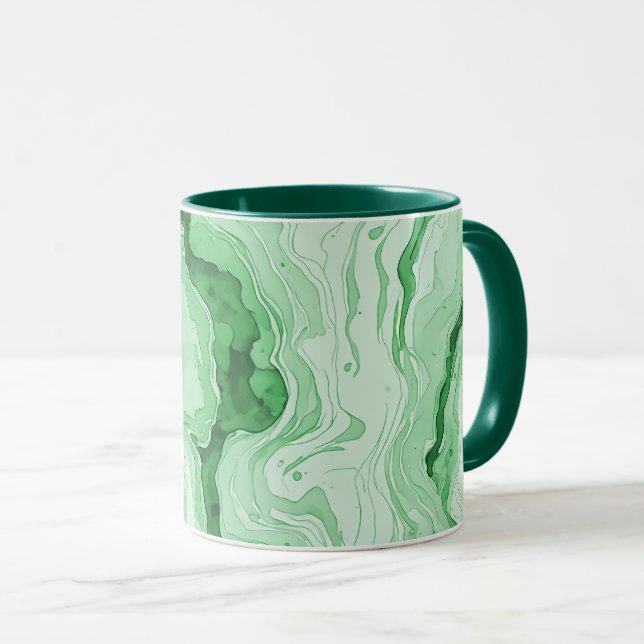 Mug Forêt de Druzy Agate Verte Illusion (Devant droit)