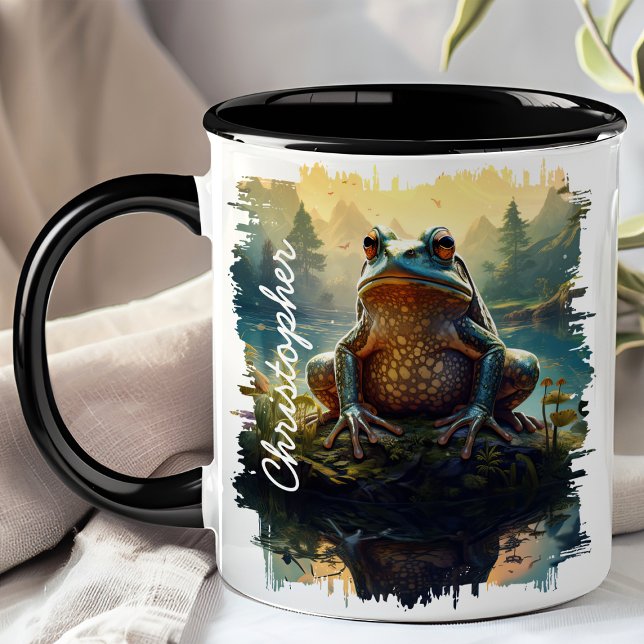 Mug Forêt de Grenouille sur Rocher (Créateur téléchargé)