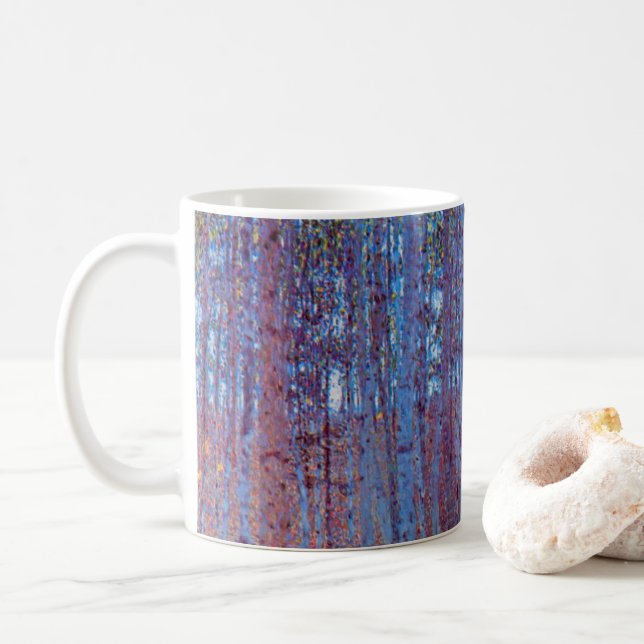 Mug Forêt de hêtres par Gustav Klimt, Art Nouveau Vint (Avec donut)