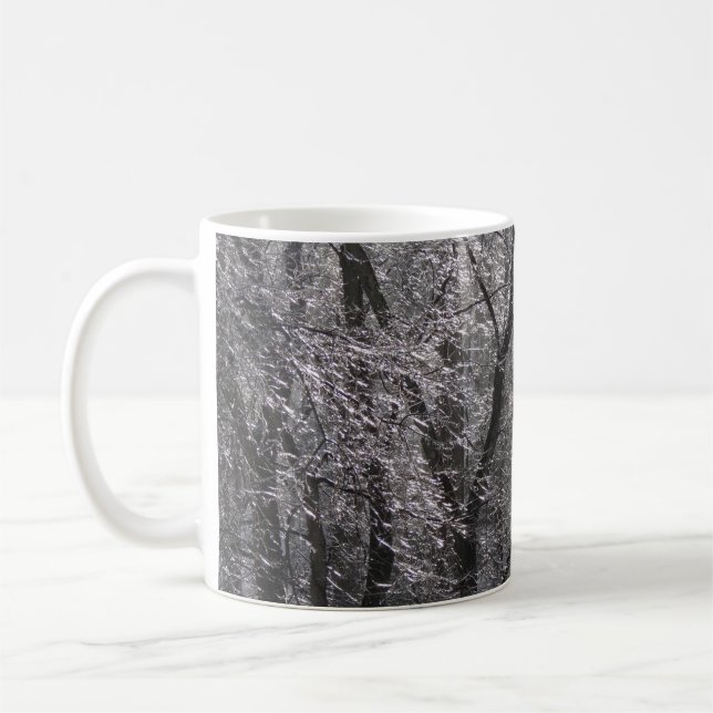 Mug Forêt de l'épaisse glacée dans la lumière du matin (Gauche)
