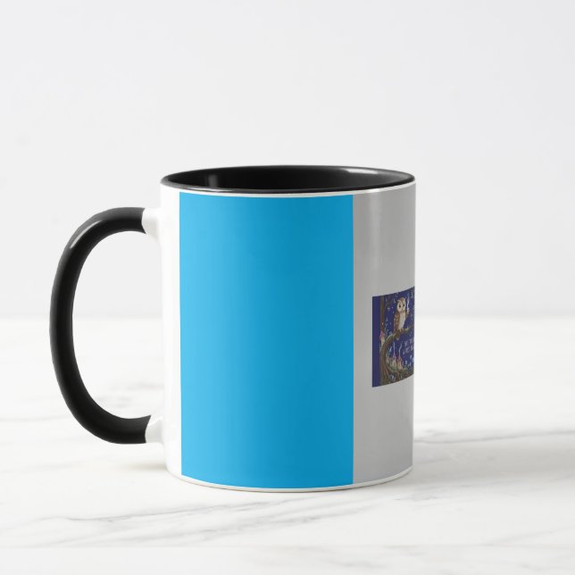 Mug Forêt de Minuit Enchantée : Hibou Céleste & Bois (Gauche)