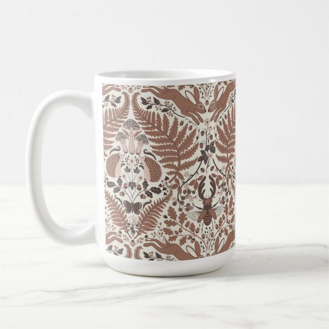 Mug Forêt de mousse de Mocha/Bois et plantes (Gauche)